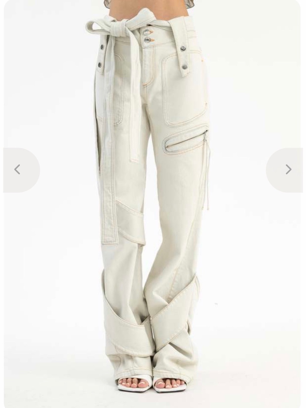 AUTHENTIC BLUEMARINE Ottico denim in “faded bleach wash “ size 4 /UK 8 / IT 40